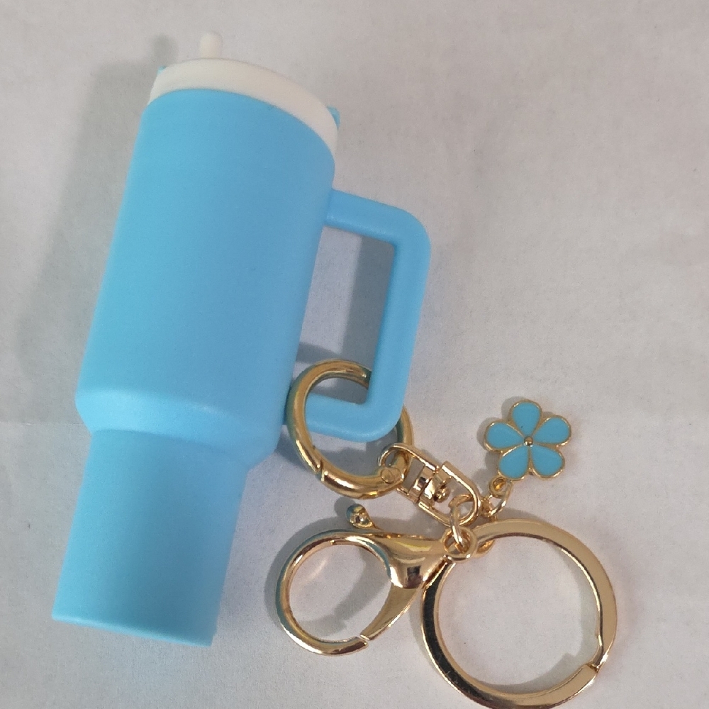 3/$30***Blue Key & Card Holder with Gold Accents